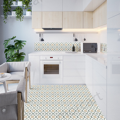 balcony DIY decorate bathroom a living room kitchen Self-adhesive Art Tile fresh Scrub Floor stickers wholesale