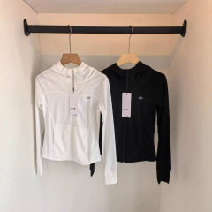 スポットオリジナル alo 日焼け防止服レディースコートフード付きトップスリム夏アイスシルククールアウトドアスリムソリッドカラー