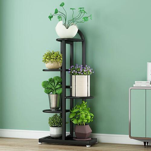 Folding Lightweight Luxury High-End Flower Stand Living Room Floor-Powered Balcony Succulent Plant Pot Stand Multi-Layer Storage Rack