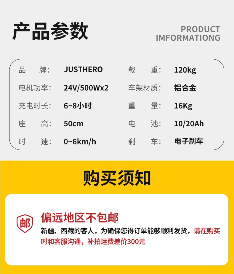 Justhero Electric Wheelchair, Intelligent and Fully Automatic, Foldable and Lightweight Seat for the Elderly, Widened Four-Wheel Mobility Scooter