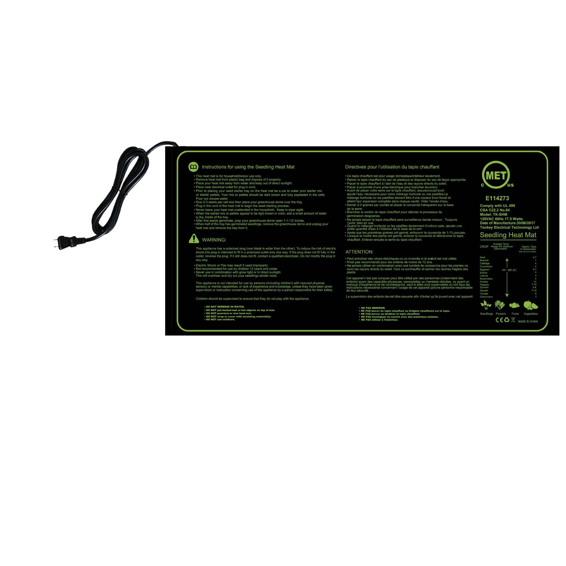 Almohadilla térmica de plántulas directa de fábrica flor hierba semilla germinación acelerando el cultivo de plántulas planta almohadilla térmica impermeable