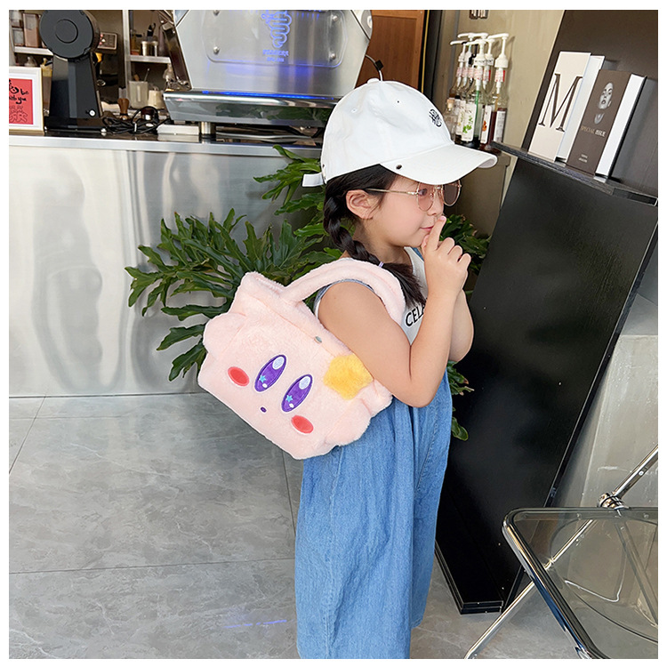 2023 Fashionable and cute cartoon doll small shoulder bag, plush toy single-shoulder crossbody bag, student hand-held mobile phone bag undefined