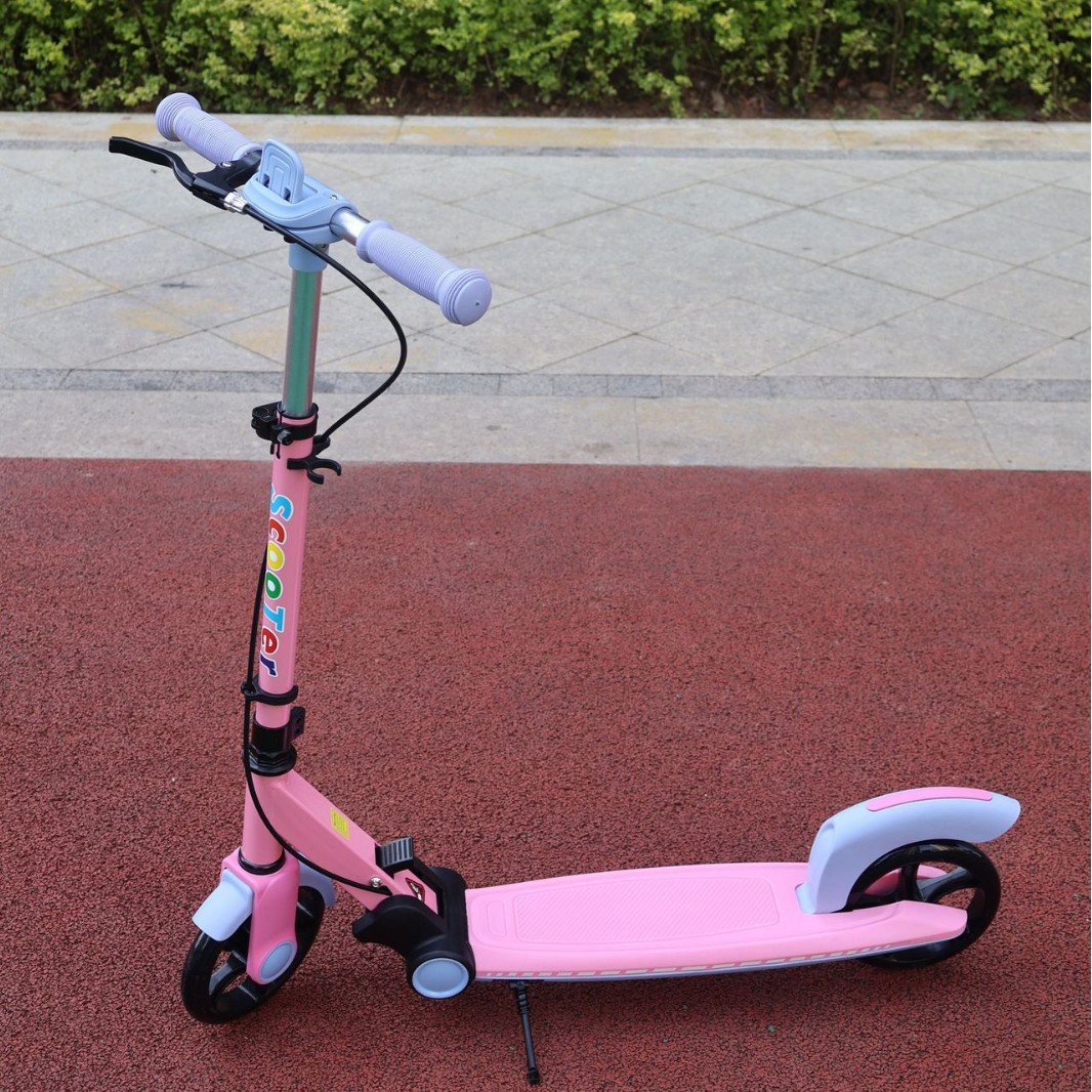 Teenagers and Adults Folding Scooter Urban Campus Portable Two-Wheel Large Wheel Scooter