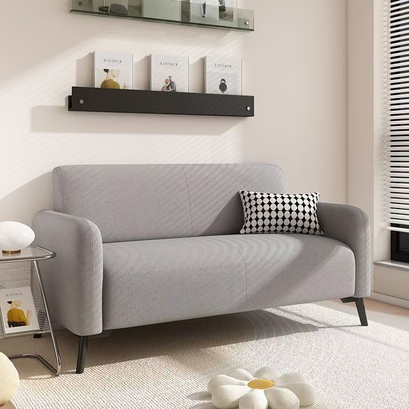 Fabric Sofa Living Room 2024 New Small Apartment Modern Simple Rental Room Rest Area Double Cream Style Straight Row