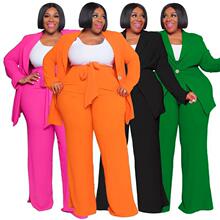 Z 39060 Plus size professional tie long set ����ְҵϵ������