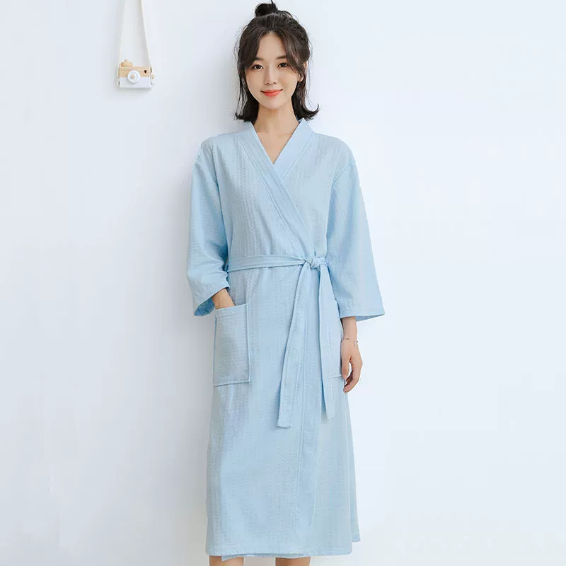 Long autumn thin bathrobe for beloved, summer pijama, plus size