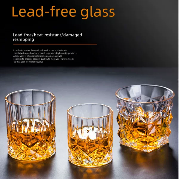 New Glass Whiskey Cup Diamond Cup Bar Large Capacity Beer Cup Ktv Wine Cup Ktv Multi-Purpose Glass Cup