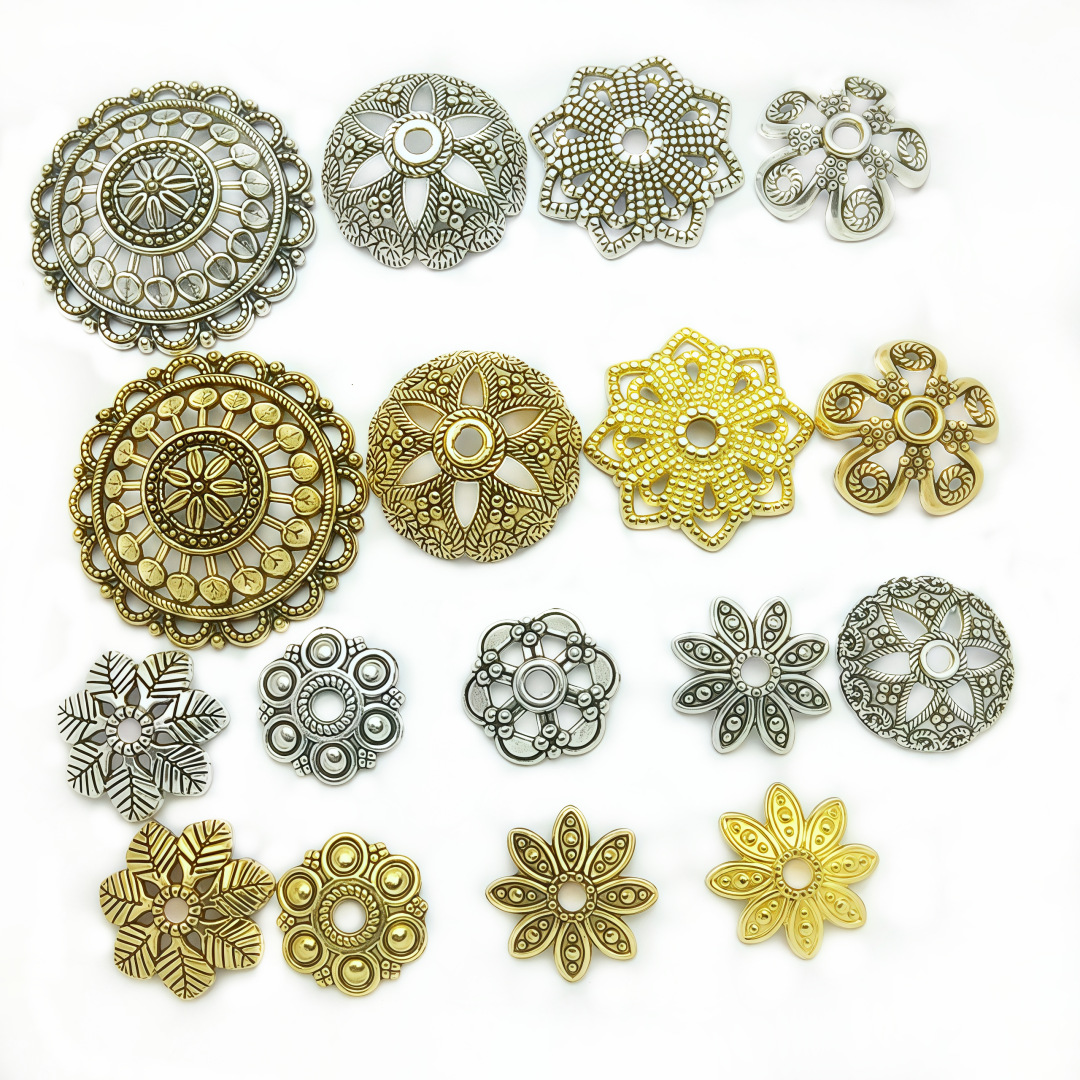 复古合金做旧工艺流苏帽 手工串珠珠帽花托diy饰品配件服饰辅料材