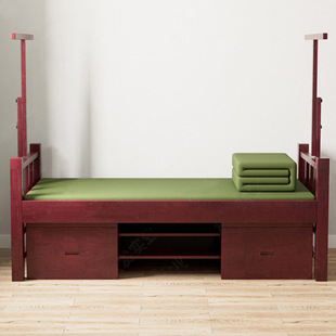 Standard furniture dormitory single bed staff bunk bed school unit solid wood bed camping equipment bunk bed