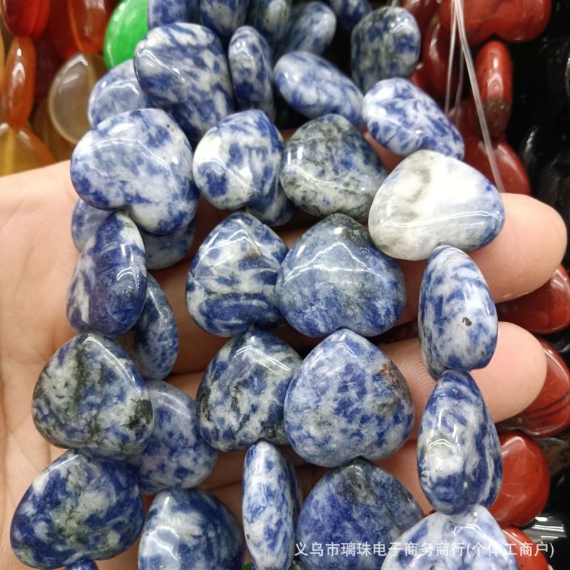 20 ミリメートル天然石クリスタル瑪瑙愛ピーチハート型 diy ジュエリーネックレスペンダントアクセサリー半完成ストレート穴|undefined