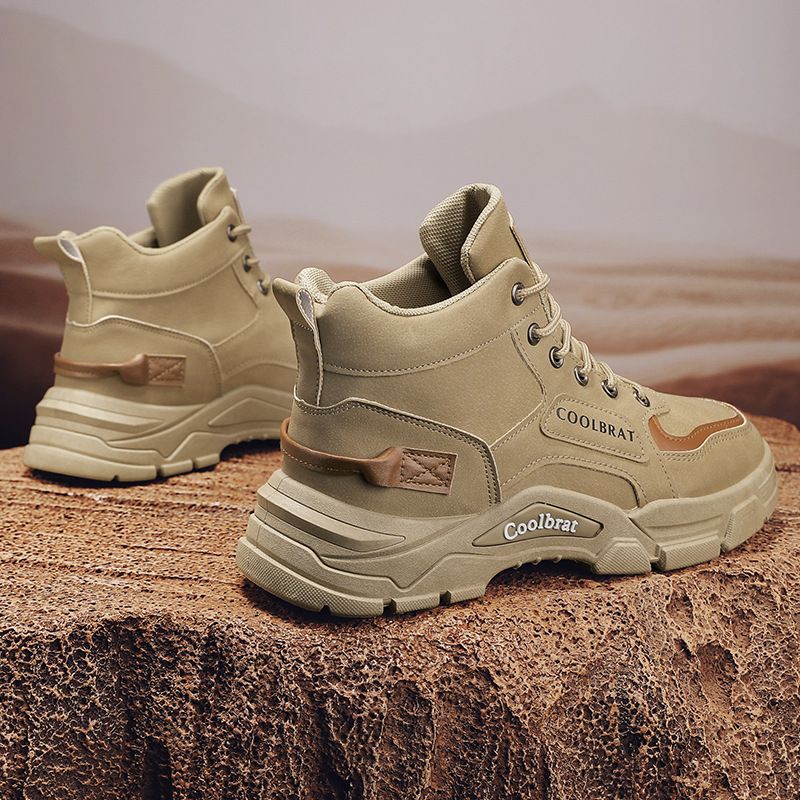Zapatos de hombre de alto impacto 2024 invierno nuevo estilo de herramienta al aire libre montaña protección laboral en el trabajo antideslizante y desgaste botas Martin