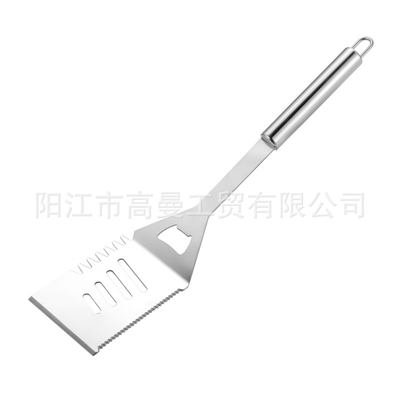 Juego de herramientas para barbacoa personalizado para comercio electrónico transfronterizo, exportación de fábrica, venta al por mayor, portátil, varios estilos, con bolsa de tela y asa pequeña.
