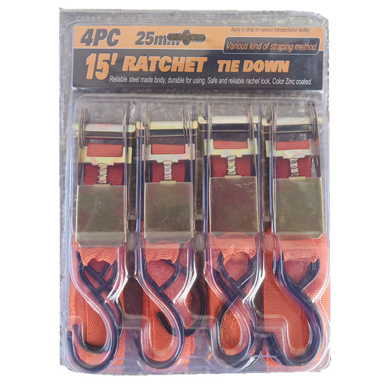4PC25MM拉紧器拖车绳捆绑带收紧器紧绳器五金工具