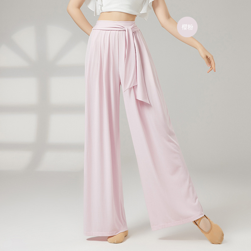 モダンダンスパンツ、ダンス服、中国舞踊夏ワイドパンツ、新作エレガントな基礎トレーニング服、古典舞踊練習服|undefined