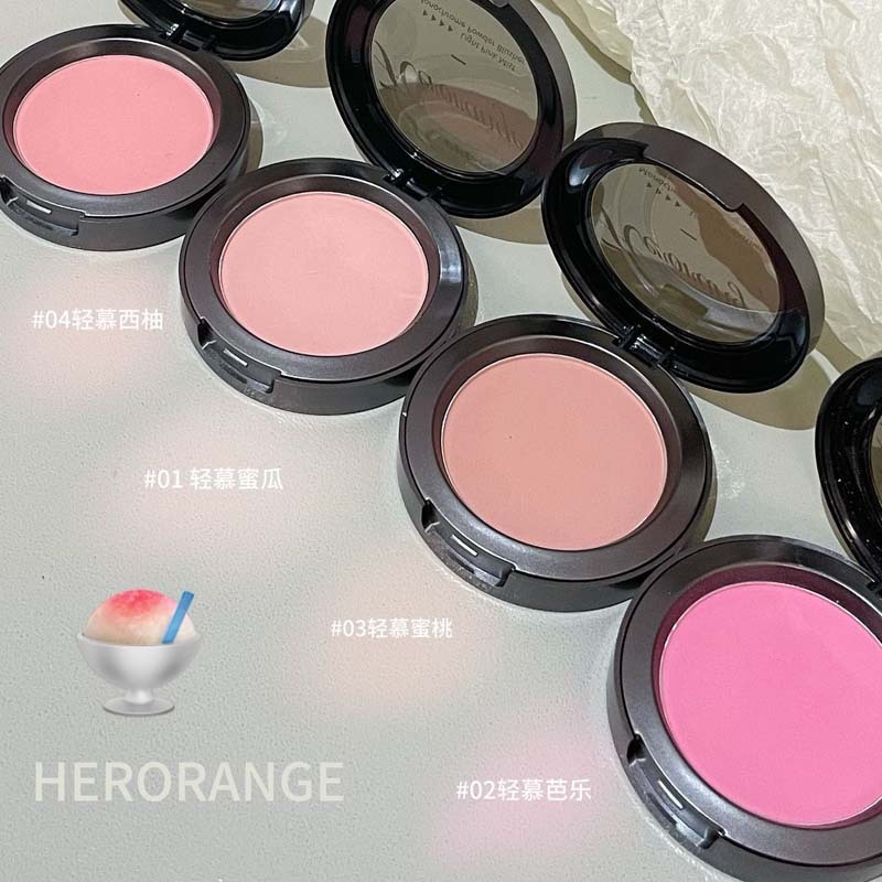 HERORANGE ~ 軽慕粉霧単色頬紅自然裸化粧元気少女低飽和マット修容紅|undefined
