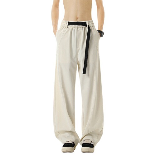 Relaxed Ice Sensation Wide Leg Leisure Pants for Men - Summer Trend Brand Loose Chino Cool Sensation Straight Leg Leisure Long Pants