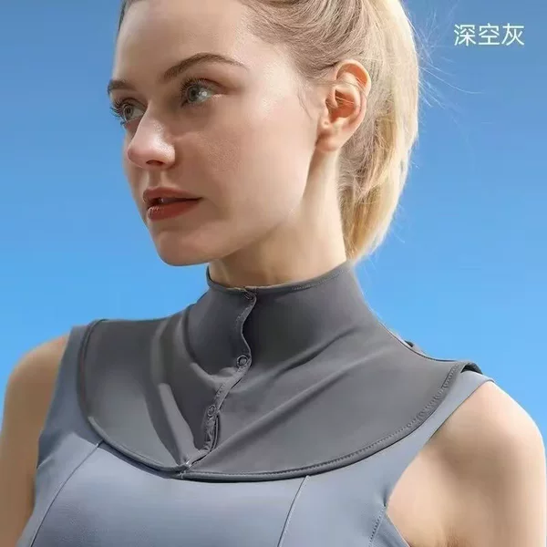 New ice silk sunscreen neck cover for women, summer driving UV protection neck guard, thin skin care neck sunscreen shawl