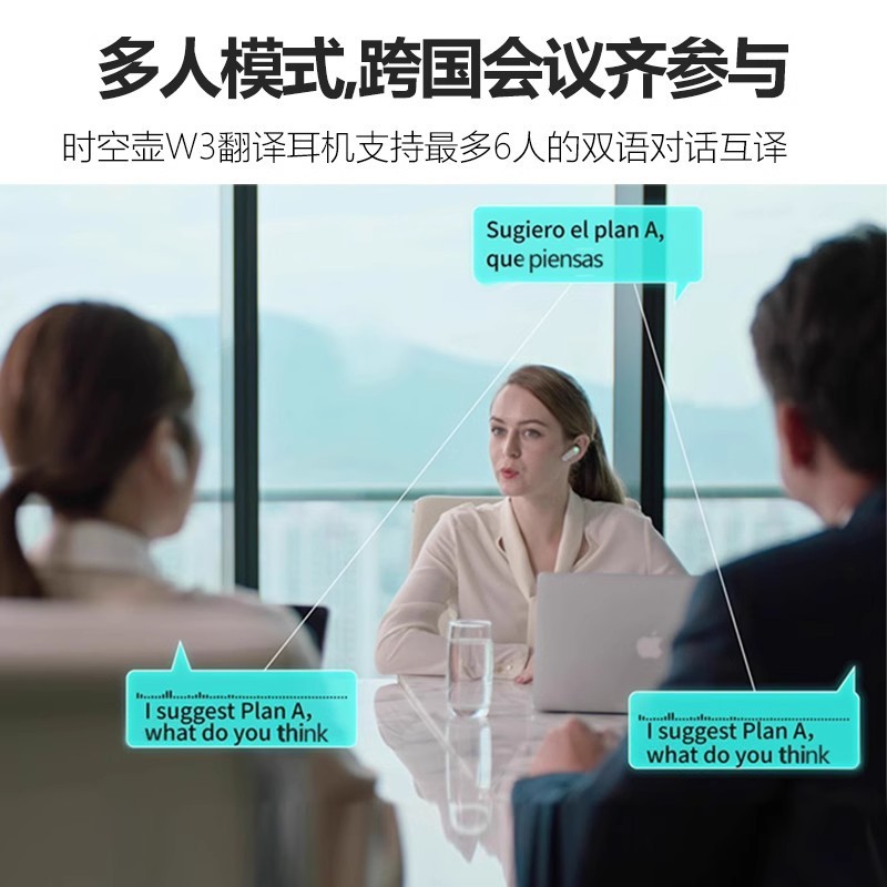 タイムケトル W3 シンクタンス翻訳ヘッドセット シンクタンス翻訳 ビジネス リアルタイム対話翻訳機|undefined