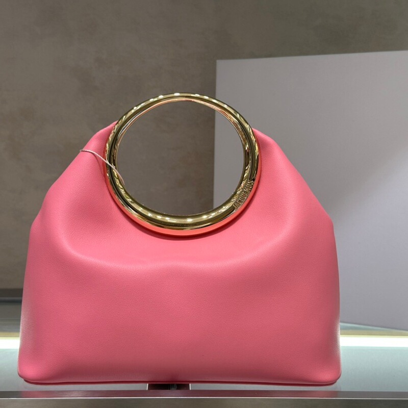Jacquemus25 Niche Design French Elegant Handbag Metal Ring 2025 Early Spring High-End Small Bag