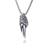 Double-sided fashionable universal pendant stainless steel, necklace, European style, wholesale