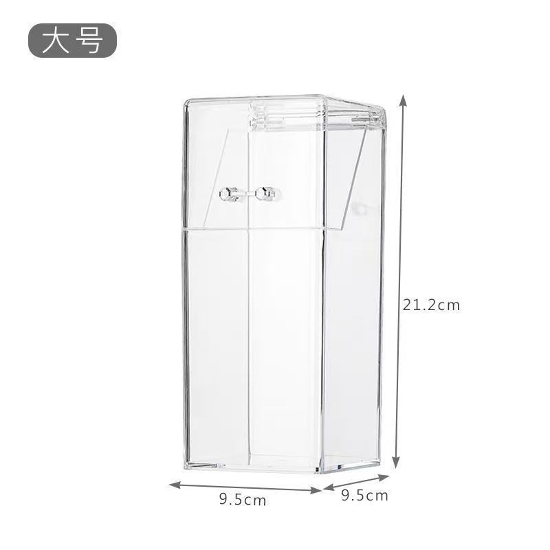 Staubdichte Acryl-Aufbewahrungsregal tragbarer Desktop-Lippenstift-Pinsel transparente Box mit Deckel Stiftständer Makeup-Pinsel-Aufbewahrungsbehälter