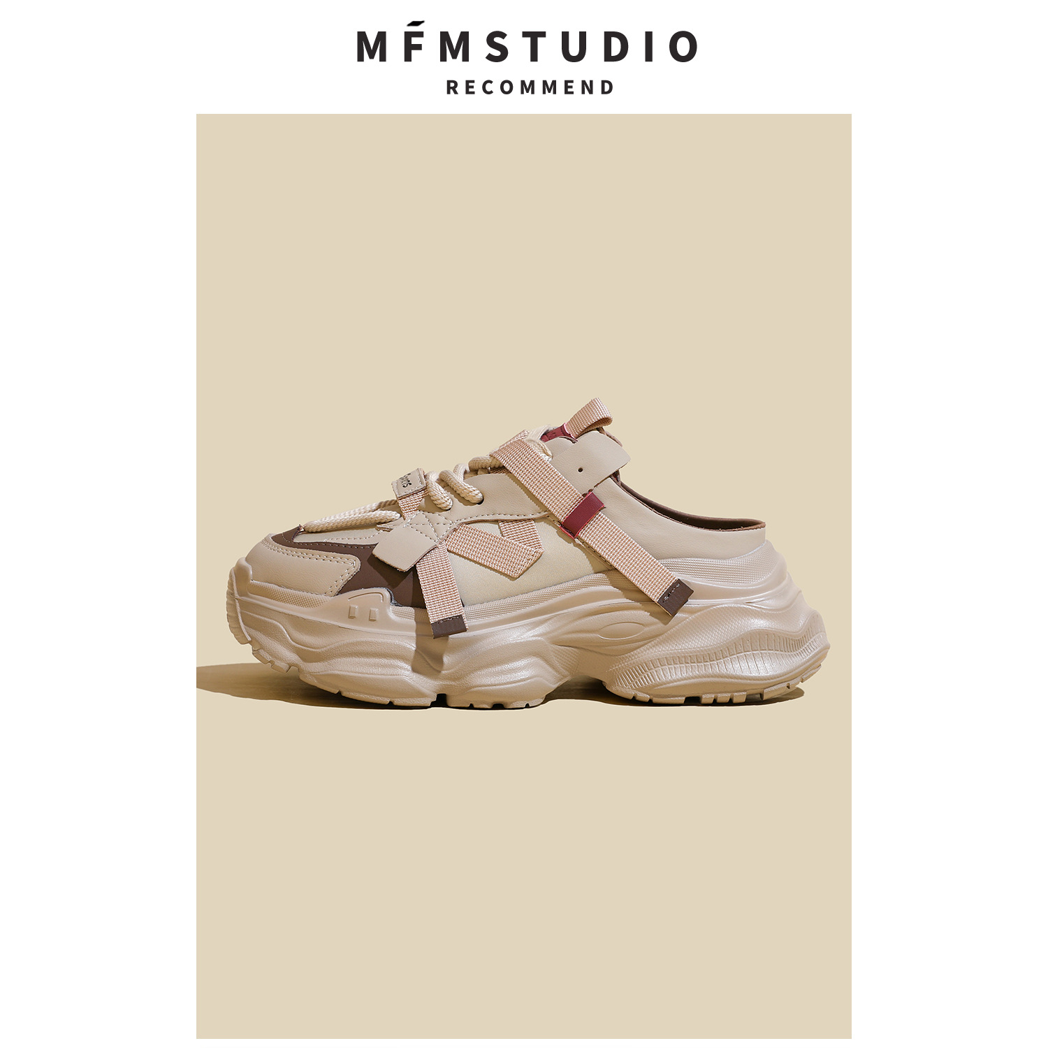 Semi pantuflas Baotou ropa exterior de mujer 2024 primavera y verano nuevo estilo malla transpirable perezoso estilo caliente zapatos casuales de suela gruesa