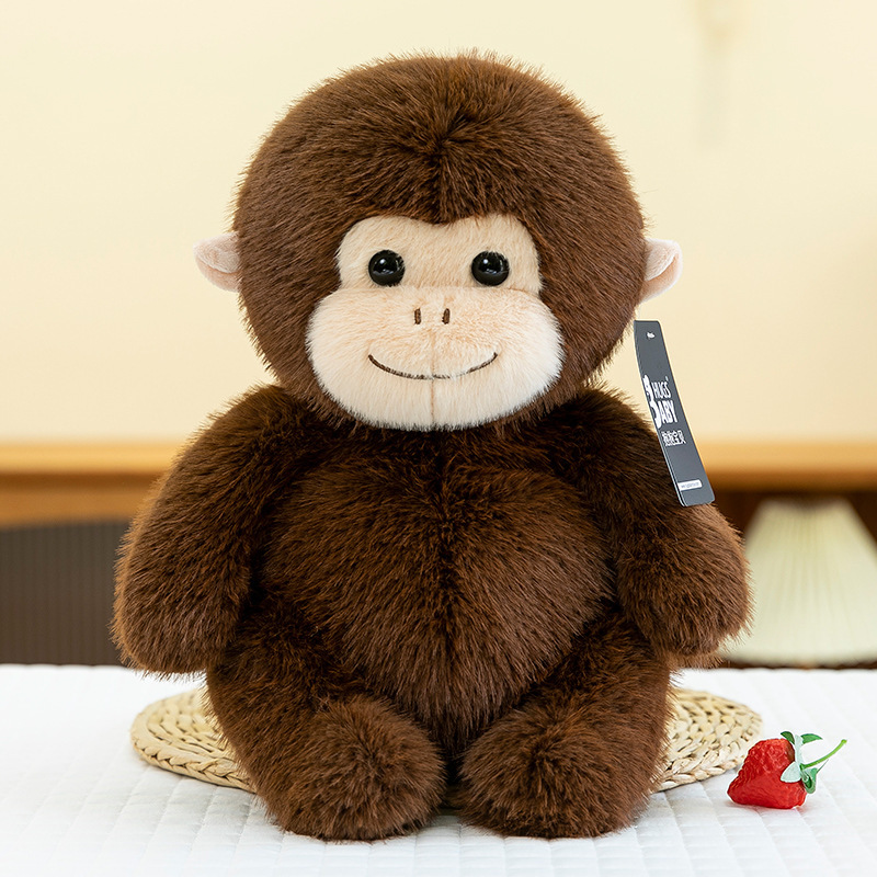 Peluche de Mono Dorado, Almohada de Mono para Dormir para Niños, Mono Pequeño de Zoológico, Accesorios de Actividades, Muñeco al por Mayor