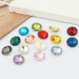 In stock wholesale Crystal Glass Gem Flower Diamond special-shaped pointed bottom Diamond clothing bag shoe buckle nail DIY jewelry accessories