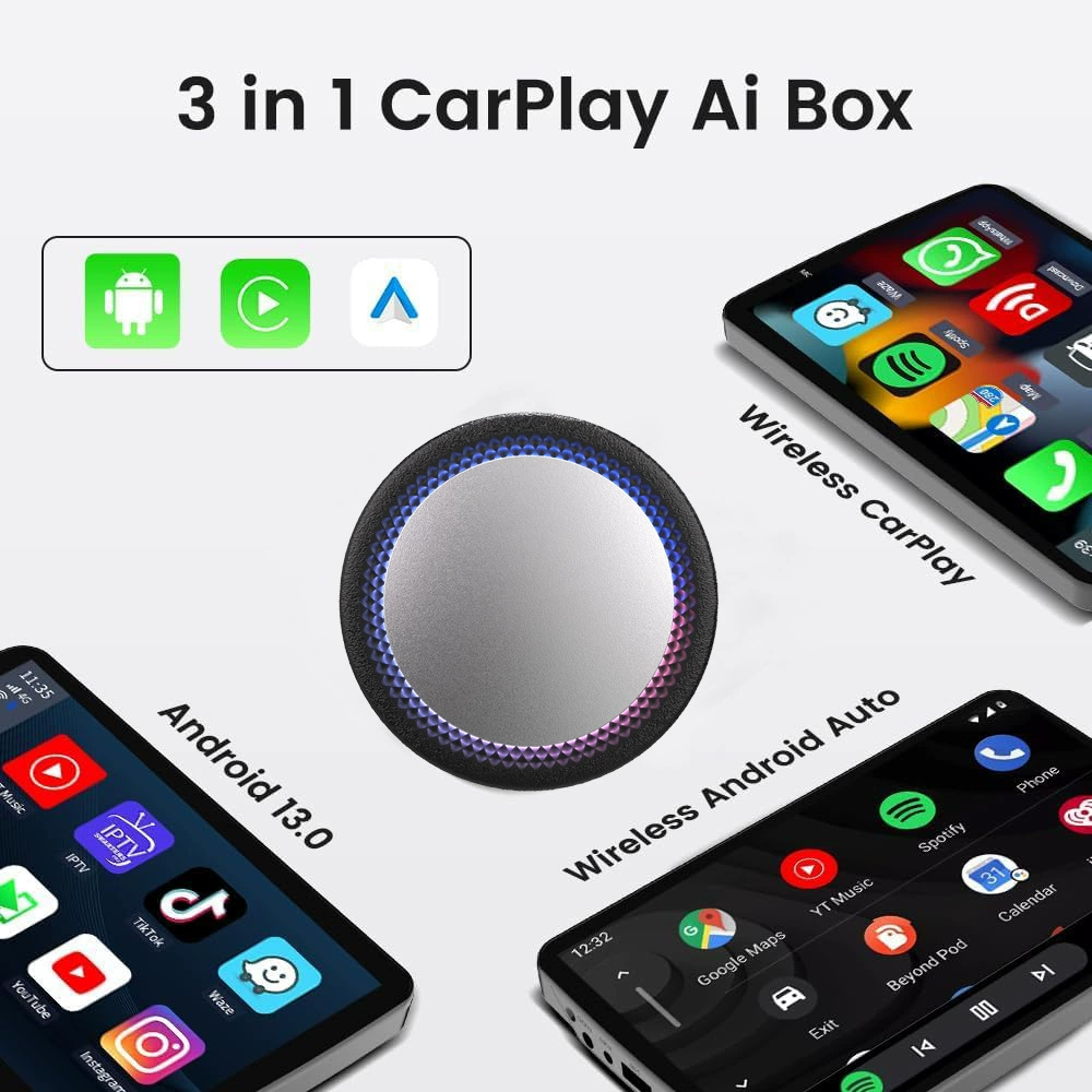 Кросс-бордерный эксклюзивный новый автомобильный смарт-бокс с Android-системой, поддержкой CarPlay, Qualcomm с восьмиядерным процессором и HDMI.