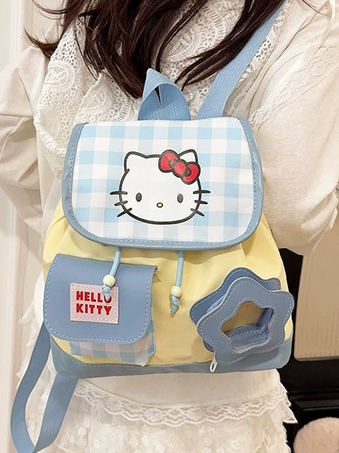 Hello Kitty, карманный рюкзак, универсальная сумка, затягивающийся шнурком