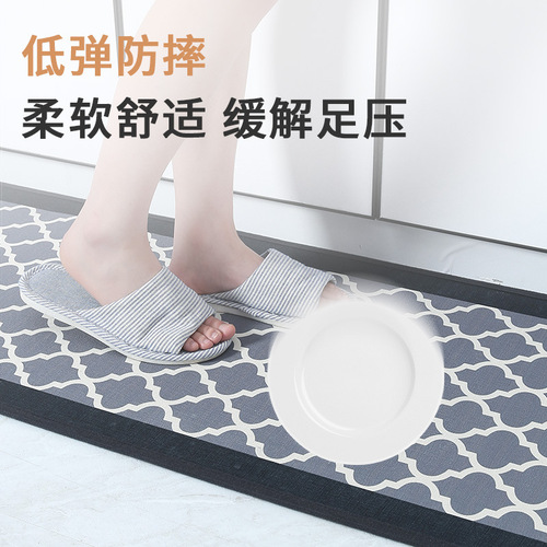 Cross-border kitchen floor mat absorbs water and oil, long strip floor mat, household kitchen oil-proof and dirt-resistant carpet anti-slip mat waterproof mat