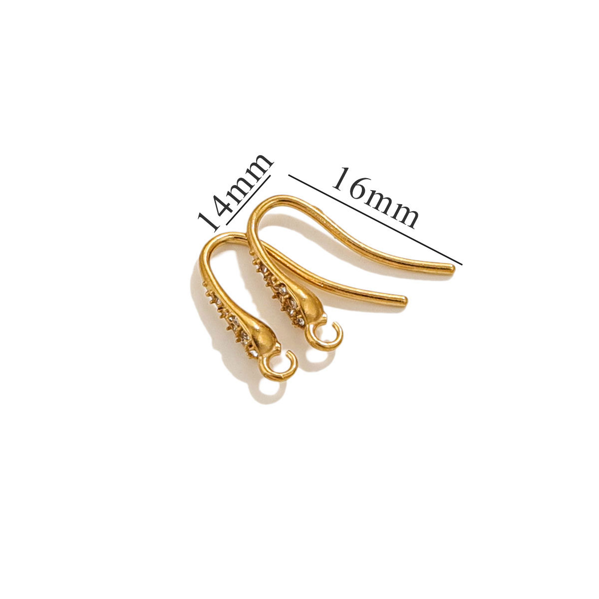 Anillo de gancho de oreja de pez suave chapado al vacío de acero inoxidable diy accesorios de pendientes hechos a mano accesorios de joyería pendientes accesorios de joyería