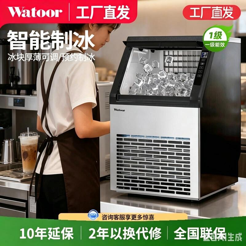 Wotolai Ice Machine Commercial Milk Tea Shop Large 70/150/ 300kg Small Fully Automatic Square Ice Cube Machine Wotolai Ice Machine Commercial Milk Tea Shop Large 70/150/ 300kg Small Fully Automatic Square Ice Cube Machine