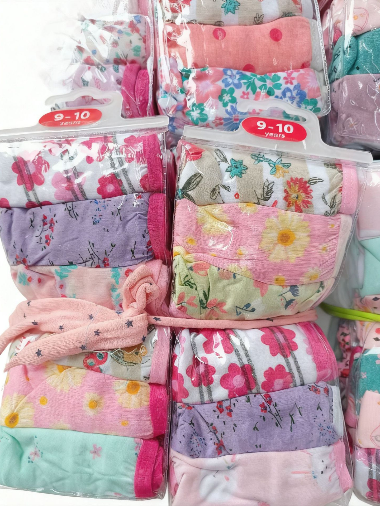 6-Pack ropa interior de niñas 6 bolsas de gancho de flores pequeñas de algodón triángulo ropa interior infantil
