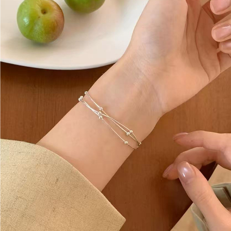 新款 925纯银百搭手链女款轻奢小众精致设计闺蜜叠戴气质手饰批发|undefined