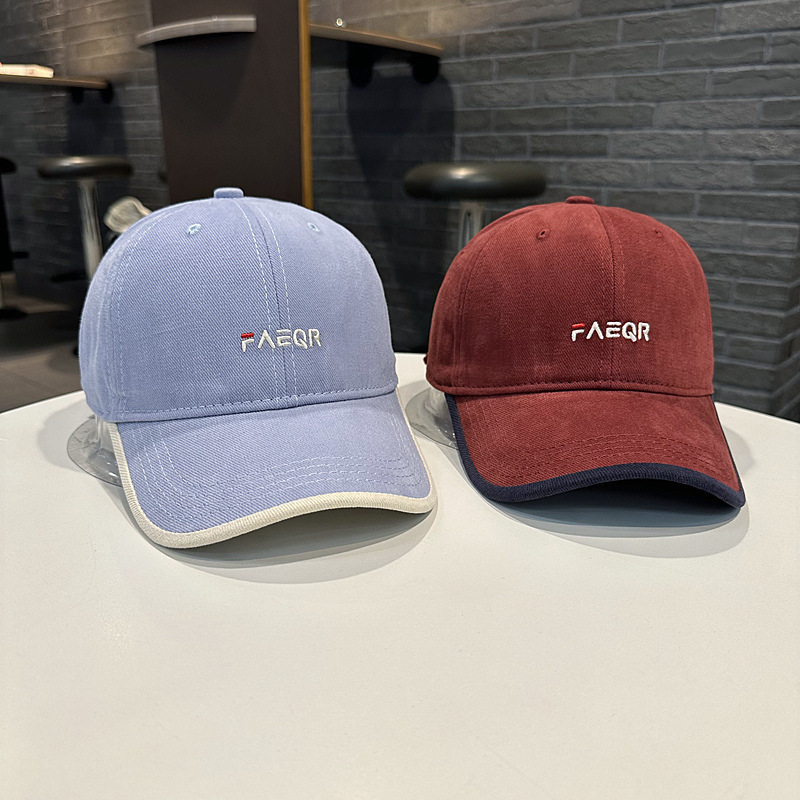 Sombreras de béisbol mujeres otoño y invierno coreano grasa letras sombrero de béisbol calles jóvenes hombres y mujeres casuales versátiles bolsas de borde sombrero de goma