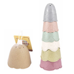 Cross-Border Children's Egg-Shaped Jenga Bathroom Water Stacking Set Toy Parent-Child Early Education Jenga Cup Cognitive Training Set