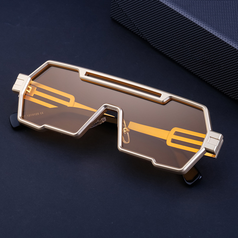 Steampunk One Piece Irregular Sunglasses For Men And Women_voghion.com