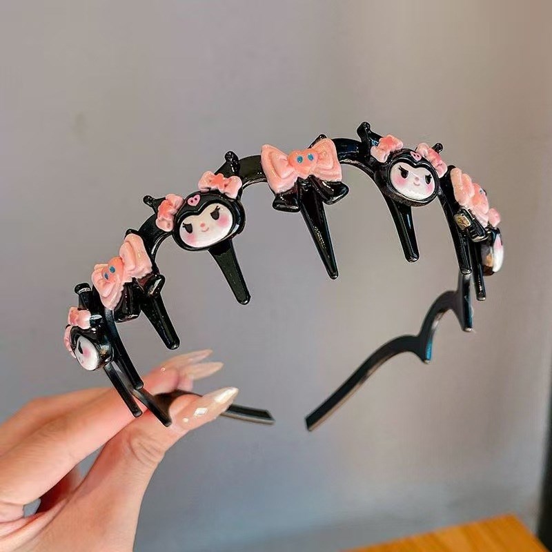 Caricatura para niños con dientes de cabello para niñas cabello roto y ordenado artefacto encantador no dañando cabello de sujeción de cabello antideslizante