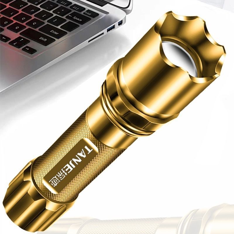 led手电强光爆亮充电户外远射小迷你便携多功能超亮铝合金手电筒