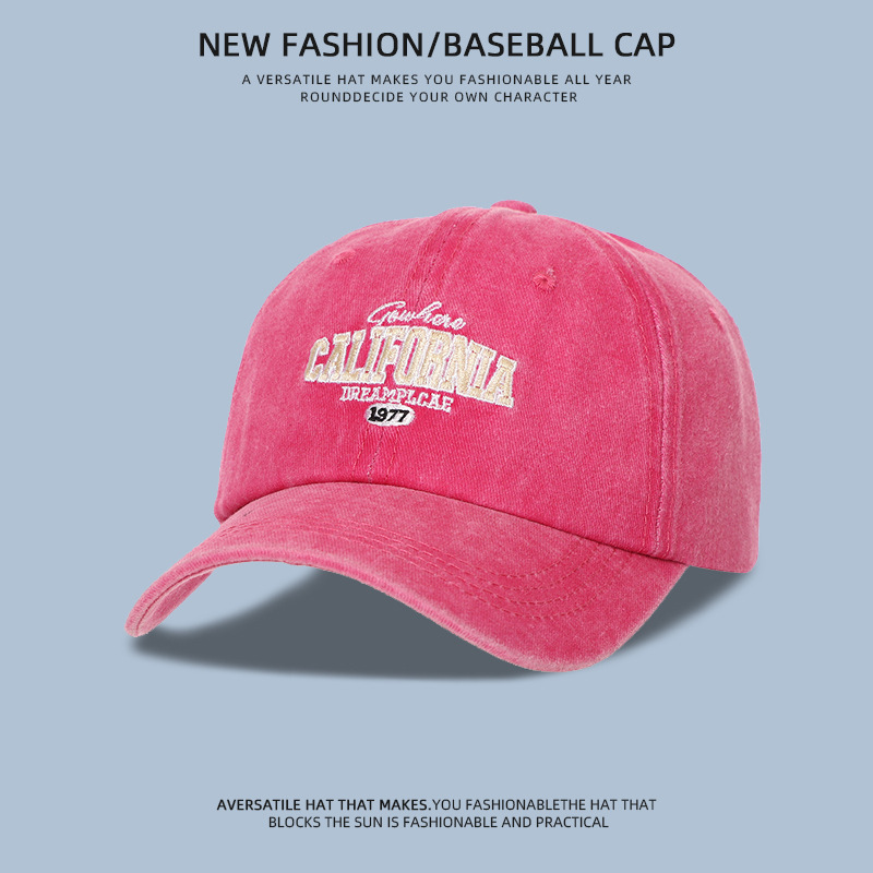 Sombrero de béisbol de algodón lavado transfronterizo retro bordado letras sombrero de sombrero nuevo lavado con agua hacer vieja sombrera de boca de pato de aire casual