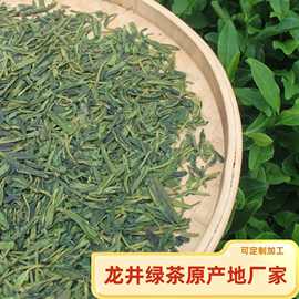 代发浙江杭州龙井茶厂家货源2024年新茶绿版龙井炒青绿茶500g茶叶