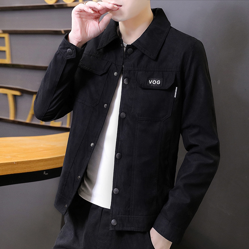 2024 primavera y otoño nueva chaqueta de moda para hombres chaqueta de terciopelo coreana chaqueta de moda para estudiantes chaqueta de trabajo en vivo