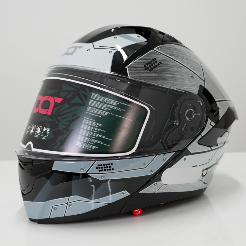 Motuoche Flip-Up Motorcycle Helmet with Double Visor (Auto Parts and Accessories) - m-dot-flip-up-helmet-war-police