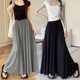 Half-length skirt summer modal high waist black slim draped overskirt A- shaped umbrella skirt to ankle floor skirt
