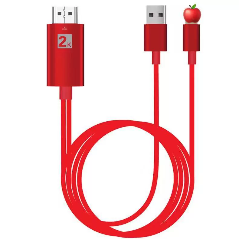 Совместимый кабель видео высокого разрешения для Apple Android Type-C к HDTV, подключай и используй с адаптером Lightning
