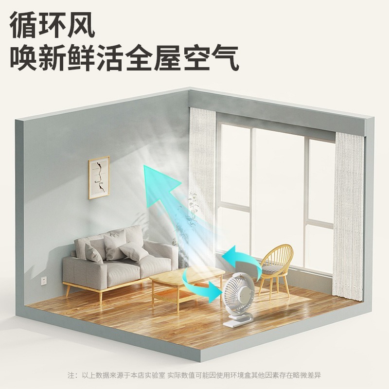 デスクトップテーブルランプファンムーンクロスボーダーホットスタイルキャンプライトファンクリップUSB充電補助光小型ファン|undefined