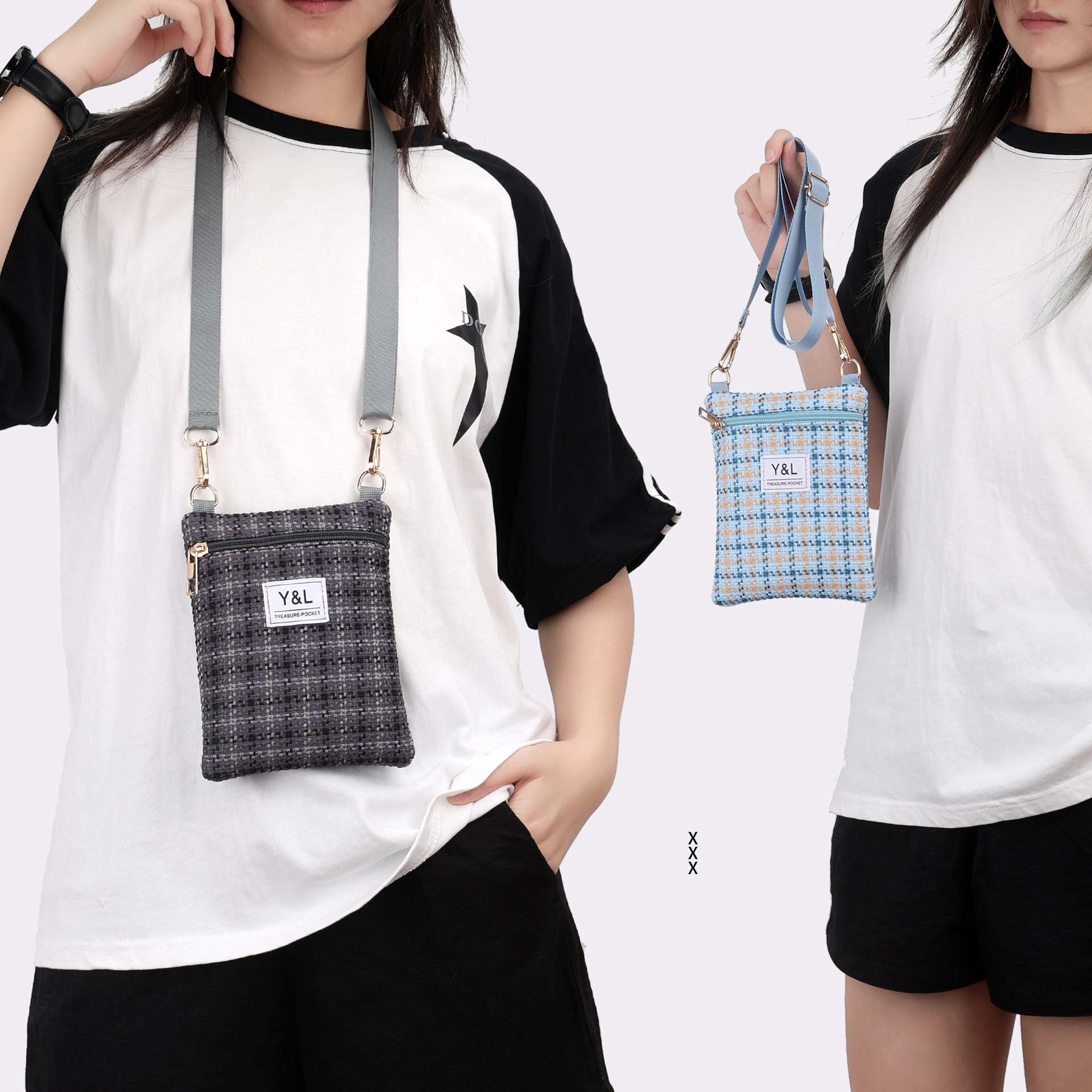 Tejido de encaje rugoso tela de celosía damas mini hombro mochila bolso móvil correa de hombro mini bolso pequeño