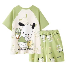 买一送一中大女童短袖睡衣卡通可爱风夏季薄款新款儿童居家服套装