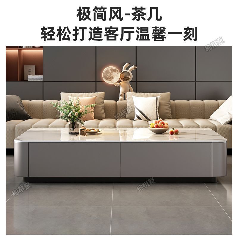 Gabinete de televisión mezcla de mesa de té gruesa moderna y simple mesa de té de casa pequeña gabinete de televisión de lujo ligero sala de estar gabinete de piso doméstico